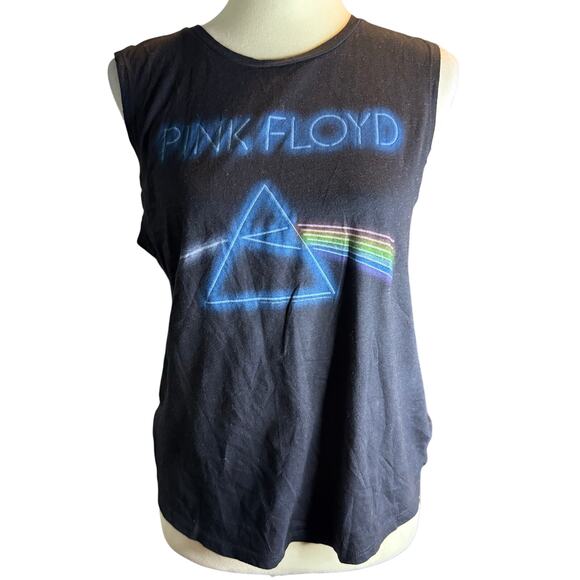 Pink Floyd Dark Side Of The Moon Cutoff Tank Top, Vintage Rock Tee, Size Medium - Picture 1 of 5